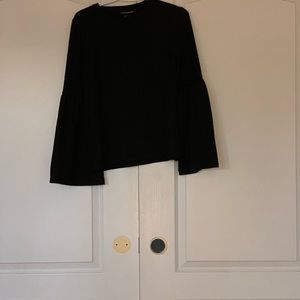 Black sweater with bell sleeves